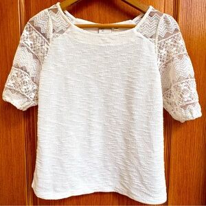 Anthropologie 9 HIS STCL White Knit Top
